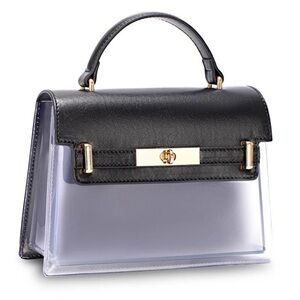 David Jones Transparent PVC Satchel Bag CM7449 NEW!